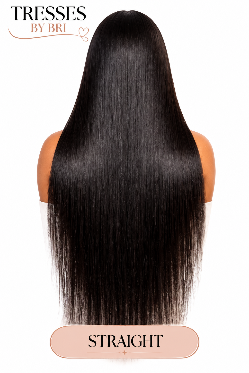 Straight Laceless Wig – Enhanced Fullness – Natural Black (#1B)
