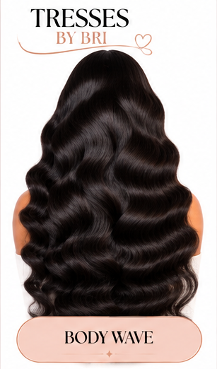 Body Wave Laceless Wig – Enhanced Fullness – Natural Black (#1B)